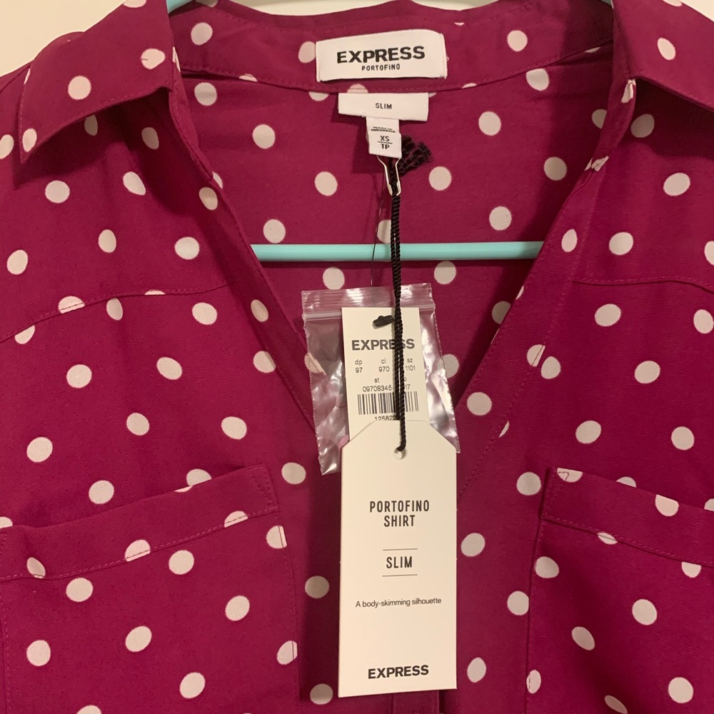 NWT - Purple Polkadot Portofino XS